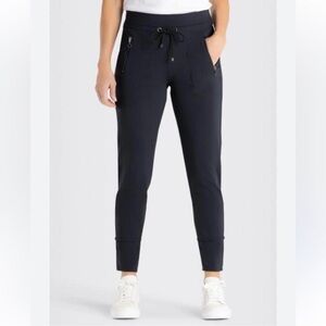 Wrinkle-resistant Slim Fit Pants in Navy Blue Size M Women's Jogger Pants